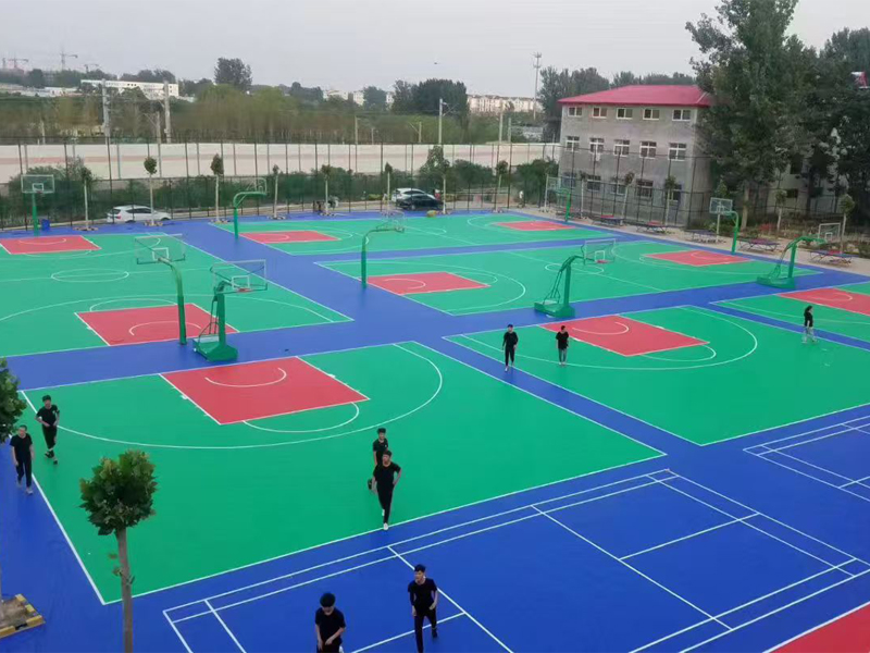 户外运动悬浮地板篮球场
